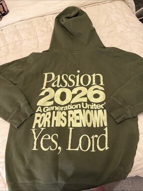 Passion 2026 Olive Green Graphic Hoodie